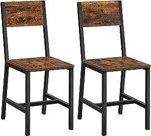VASAGLE zestaw 2 krzeseł, stalowa rama