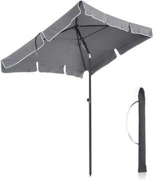 Parasol ogrodowy 180x125 cm szary