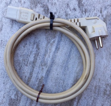 kabel zasilający, 3 piny, typ europejski, ok. 1,5m