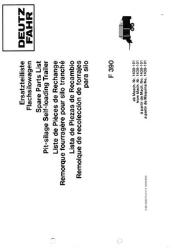 Katalog części Przyczepa Deutz Fahr F 390