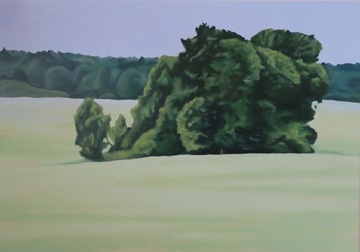 Obraz olejny "Zielony pejzaż" 70 x 100 cm