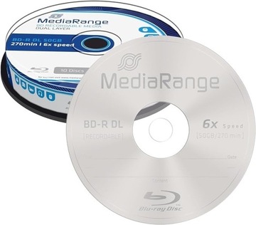 Płyta Blu-ray MediaRange BD-R DL 50 GB 10 szt