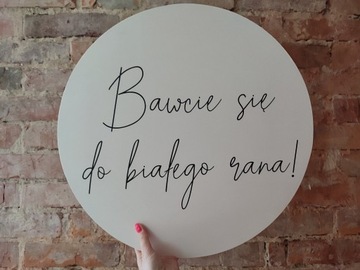 Tablica powitalna na ślub, Bawcie się do rana! 