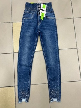 Spodnie jeans  M.Sara  cyrkonie  S