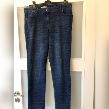 Spodnie jeans Betty Barcley kropki 42