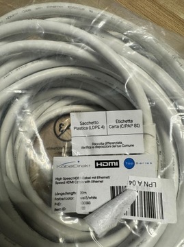 Kabel HDMI KabelDirekt biały 20m