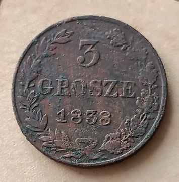 3 Grosze 1838 r 