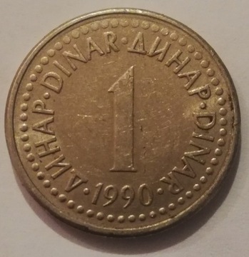 1 dinar Jugosławia 1990