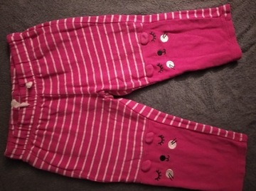 Różowe spodnie w paski rozmiar 86 Pepco