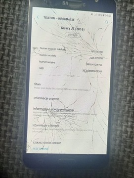 Samsung Galaxy J7 (2016) - uszkodzony