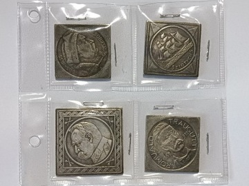 II RP 4 kwadratowe monety kolekcjonerskie