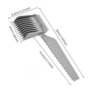 Zakrzywiony grzebień fryzjerski dla mężczyzn