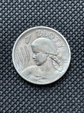 Polska 1 złoty z kropką 1925 rok 