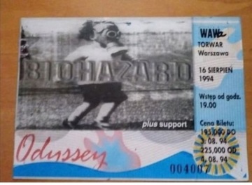 Bilet z koncertu Biohazard 1994