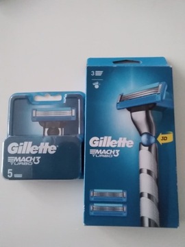 GILLETTE MACH3 TURBO MASZYNKA + 8 WKŁADÓW ORYGINAŁ