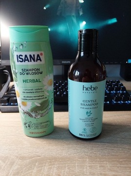 Szampony do włosów ISANA Herbal i HEBE Naturals