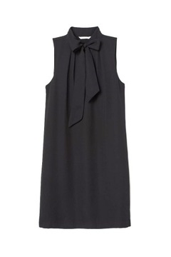  Sukienka koktajlowa H&M S/36 Czarna z wiązaniem