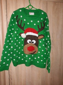 Sweter świąteczny Świecący  Renifer 20 