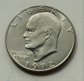 1 dolar 1972  D one dollar Eisenhower Stan !!