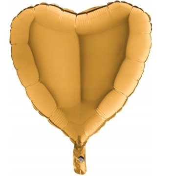 balon foliowy serce złote 45x44cm