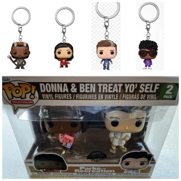 NOWA| Funko Pop! Parks and Recreation Donna i Ben 2PAK GRATIS POP! Keychain