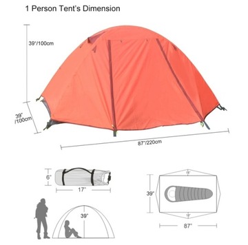 Namiot dwuwarstwowy 1/2 osobowy NOWY! 