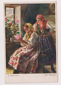S. Saski 1937r. Góralki List Kwiaty 