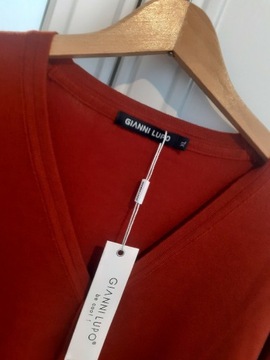 Sweter męski Gianni Lupo r.XL ceglasty