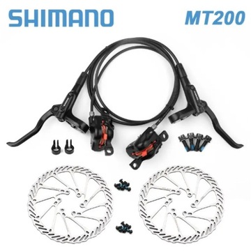 Hamulec hydrauliczny Shimano MT200 z tarczami zest