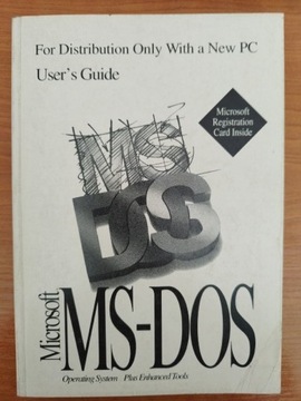 MS-DOS users guide bez karty rejestracyjnej 