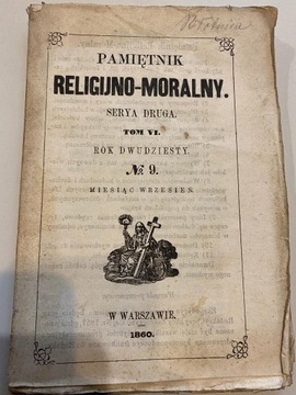 Pamiętnik Religijno-Moralny, 1860, Serya druga