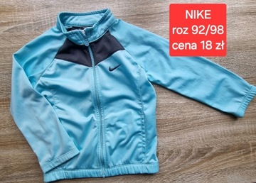 Bluza dresowa sportowa Nike ze stójką dres cienki na zamek 92