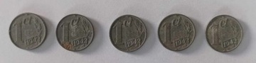 Zestaw monet Holandia 1 cent 1942