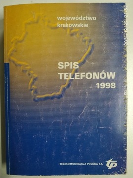 Książka telefoniczna  woj krakowskie z 1998 r 