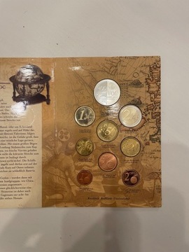 Komplet EURO Holandia 2002 rok + Ag numizmat