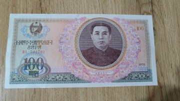 Korea Północna 100 Won 1978 UNC 