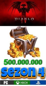 Diablo 4 GOLD 500MLN 500.000.000 PC PS XBX SEZON 4 Łupy na Nowo LOOT REBORN