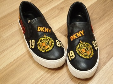 DKNY sneakersy slip on, skórzane rozm. 37 (23,5cm)