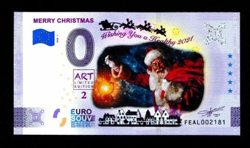 0 euro Merry Christmas Malta Art2 kolor 