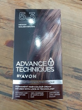 Avon farba do włosów Advance Tech. 5.3 Medium Golden Brown 