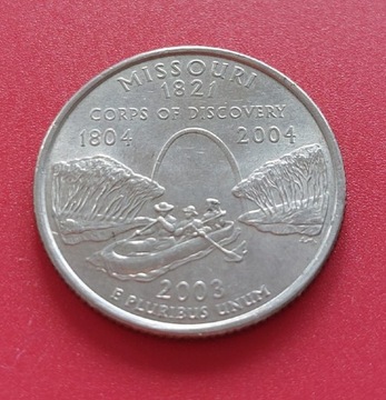 Moneta 1/4 dolara USA - 2003. Missouri 1821.