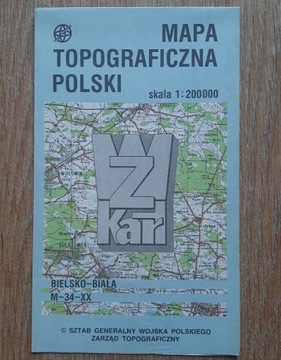 Mapa Topograficzna Polski Bielsko-Biała 