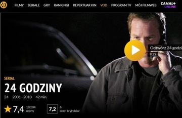 "24 GODZINY" -  serial: 7 sezonów 42 filmy