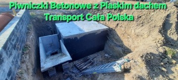 Piwniczki betonowe z półokrągłym I płaskim dachem 