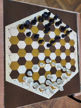 Szachy heksagonalne szachownica powiększona