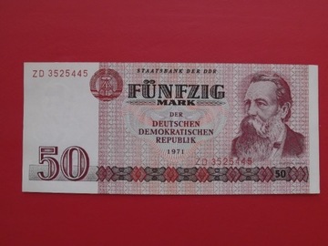 Niemcy NRD 50 marek 1971 ser.ZD zastępcza UNC