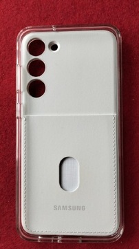 Etui case do Samsung Galaxy S23 biały z kieszonka