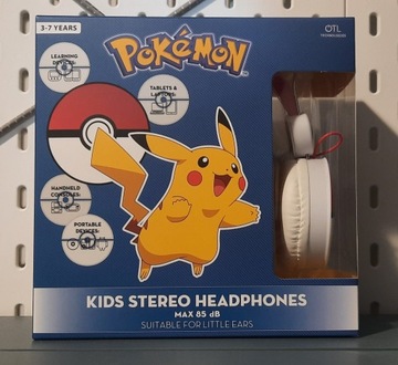 NOWE Słuchawki dla dzieci Pokemon Nintendo OTL