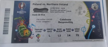 Euro 2016 Polska- Irlandia stan bdb niezginany