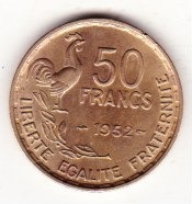 FRANCJA ,,, 50 frankow ... 1952